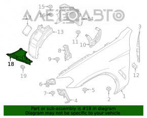 Protecție bara față stânga BMW X3 G01 18-21 nou OEM original