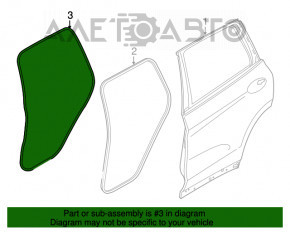 Garnitură de etanșare a cadrului ușii spate dreapta BMW X3 G01 18-21
