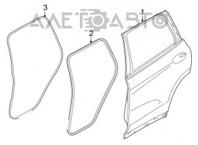 Garnitură de etanșare a cadrului ușii spate dreapta BMW X3 G01 18-21