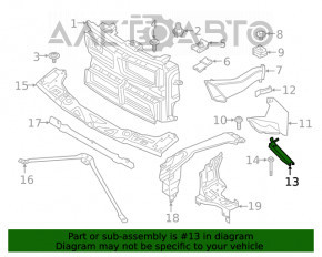 Кронштейн дополнительного радиатора BMW X1 F48 16-22 B46