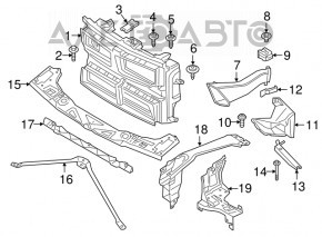 Deflector suplimentar pentru radiatorul BMW X1 F48 16-19 B46