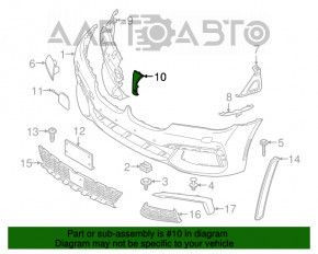 Capacul de protecție al barei față centrală BMW 7 G11 G12 16-19 fără cameră