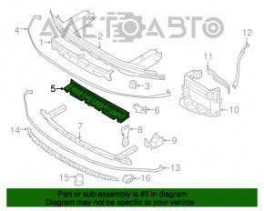 Suportul de prindere a bara de protectie fata centrala pentru BMW 5 G30 17-23, nou, original OEM.