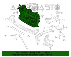 Deflectorul radiatorului BMW X1 F48 16-19 B46