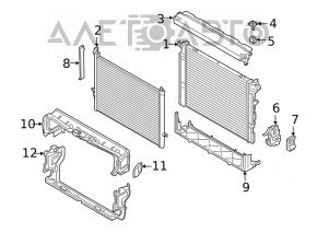 Grila radiatorului inferioară BMW 5 G30 17-21 nouă originală OEM