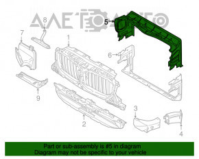 Grila radiatorului superioara BMW X3 G01 18-21 noua OEM originală