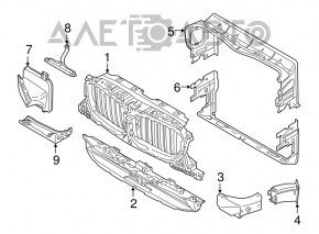 Grila radiatorului superioara BMW X3 G01 18-21 noua OEM originală