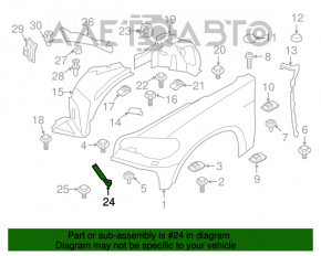 Bara de noroi din față dreapta pentru BMW X5 E70 07-13 fără cauciuc