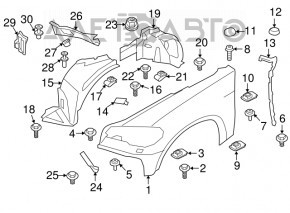 Брызговик переднего бампера правый BMW X5 E70 07-13 OEM