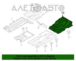 Protecție pentru podea spate stânga BMW X3 F25 11-17, nou, original OEM