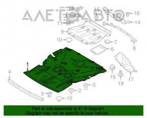 Protecția motorului BMW 3 F30 4d 13-18 AWD nou OEM original