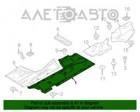 Protecție podea stânga BMW 3 F30 4d 12-18 nou OEM original