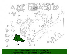 Protecție bara față dreapta BMW 5 G30 17-23