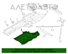 Protecție centrală pentru podea BMW X3 G01 18-21, nou, original OEM