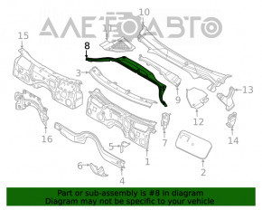 Grila de scurgere a apei a parbrizului BMW X3 G01 18-21 mare