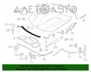 Уплотнитель капота передний BMW X3 F25 11-17 OEM