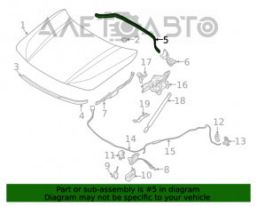 Уплотнитель решетки дворников центр BMW X1 F48 16-22