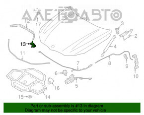 Уплотнитель капота задний правый BMW 7 G11 G12 16-22 на решетке дворников