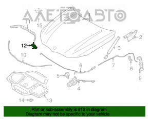 Уплотнитель капота задний левый BMW 5 G30 17-23