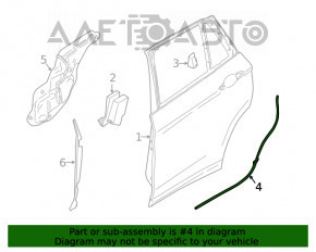Уплотнитель двери нижний задний левый BMW X1 F48 16-22