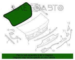 Уплотнитель крышки багажника BMW 7 G11 G12 16-22