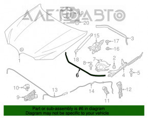 Garnitura capotei fata pentru BMW X3 G01 18-21 pe bara de protectie