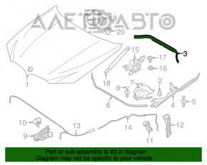 Garnitura capacului din spate pentru BMW X3 G01 18-21 pe grila stergatoarelor