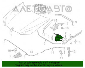 Capota de blocare a capotei stângi BMW X3 G01 18-21