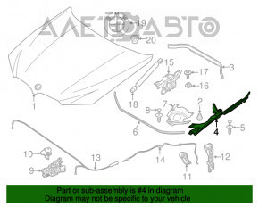 Garnitură aripă capotă - aripă stânga BMW X3 G01 18-21 nou OEM original