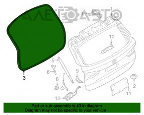 Garnitură de cauciuc pentru ușa portbagajului BMW X1 F48 16-22