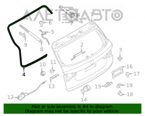 Уплотнитель резина двери багажника BMW X3 G01 18-21