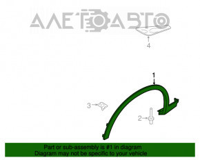 Capacul aripii din față dreapta pentru BMW X3 F25 11-17, nou, original OEM