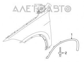 Capacul aripii spate stânga BMW X1 F48 16-22 nou aftermarket