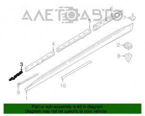 Prindere prag dreapta fata dreapta BMW 7 G11 G12 16-22