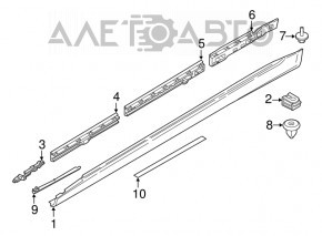 Suport prag dreapta fata dreapta BMW 7 G11 G12 16-22 nou original OEM