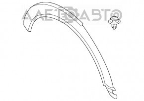 Decorație arc aripă dreapta față Mini Cooper F56 3d 14 - nou original OEM