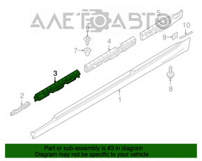 Prindere prag dreapta fata dreapta BMW 5 G30 17-23