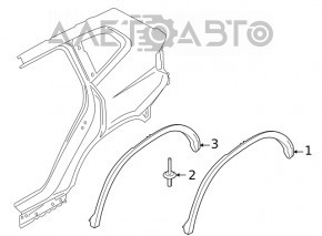 Capacul aripii spate dreapta BMW X3 G01 18-21 nou OEM original