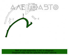 Capacul aripii fata stanga pentru BMW X3 G01 18-21, nou, original OEM.