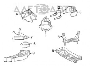 Suport cutie de viteze automata pentru Dodge Challenger 15- 5.7