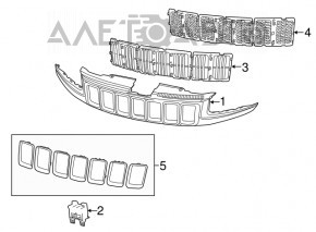 Bara de protecție a amplificatorului pentru bara de protecție față Jeep Grand Cherokee WK2 11-21