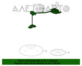 Mecanismul de prindere a roții de rezervă pentru Toyota Highlander 08-13