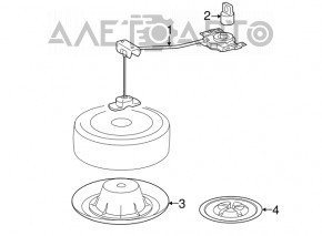 Mecanismul de prindere a roții de rezervă pentru Toyota Highlander 08-13