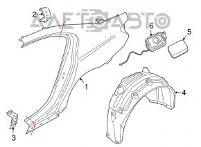 Лючок бензобака в сборе с корпусом BMW 7 G12 16-22