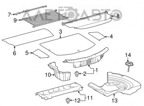 Suport roată de rezervă pentru Lexus NX200t NX300 NX300h 15-21