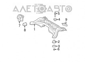 Кронштейн буксировочный задний правый Lexus RX300 RX330 RX350 RX400h 04-09