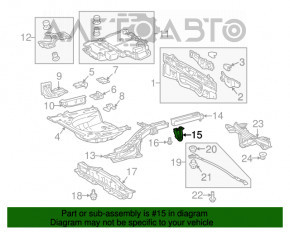 Suport de remorcare spate stânga Toyota Prius V 12-17