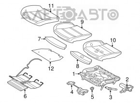 Водительское сидение BMW 5 F10 11-16 Comfort кожа Dakota коричн, подогрев