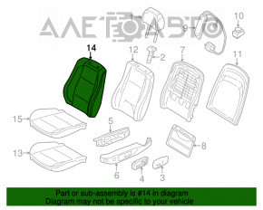 Scaun șofer BMW X3 F25 11-17 cu airbag, electric, piele neagră, încălzire