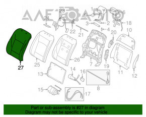 Пассажирское сидение BMW 5 F10 11-16 Comfort кожа Nappa чёрн, подогр/вент